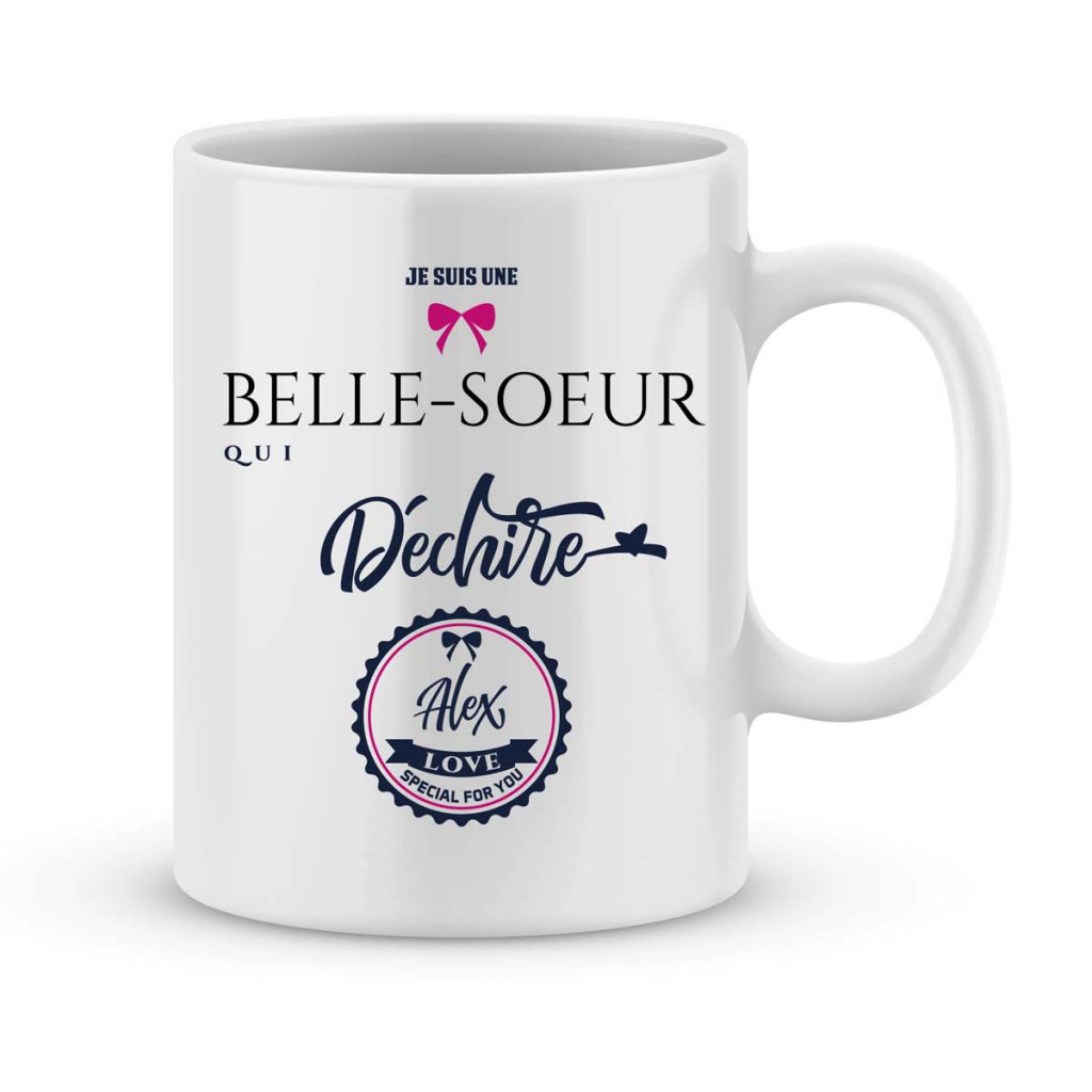 [Effet d'impression 3D] Cadeau Pour Tricoteuse Dessin Laine -  Mug Personnalisé Prénom Pour Femme
