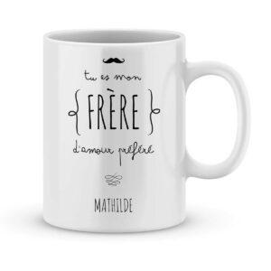 Mug personnalisé avec un prénom frère d'amour préféré