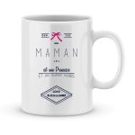 Mug personnalisé avec un prénom Maman est une princesse