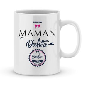 Mug personnalisé avec un prénom Maman qui déchire