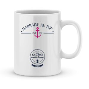 Lalasol Mug Cadeau Pour Marraine – Prénom Personnalisé – Tasse Pour  Nouvelle Marraine et Nouvelle Naissance Bébé - Imprimé en France :  : Cuisine et Maison