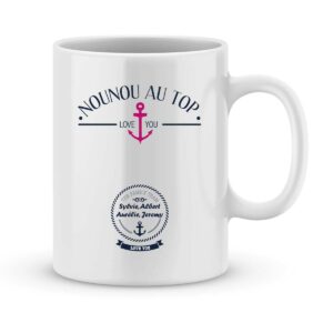 Mug Joyeux Noël Maman personnalisé et ses confiseries rétro