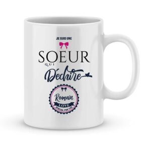 Mug personnalisé avec un prénom soeur qui déchire