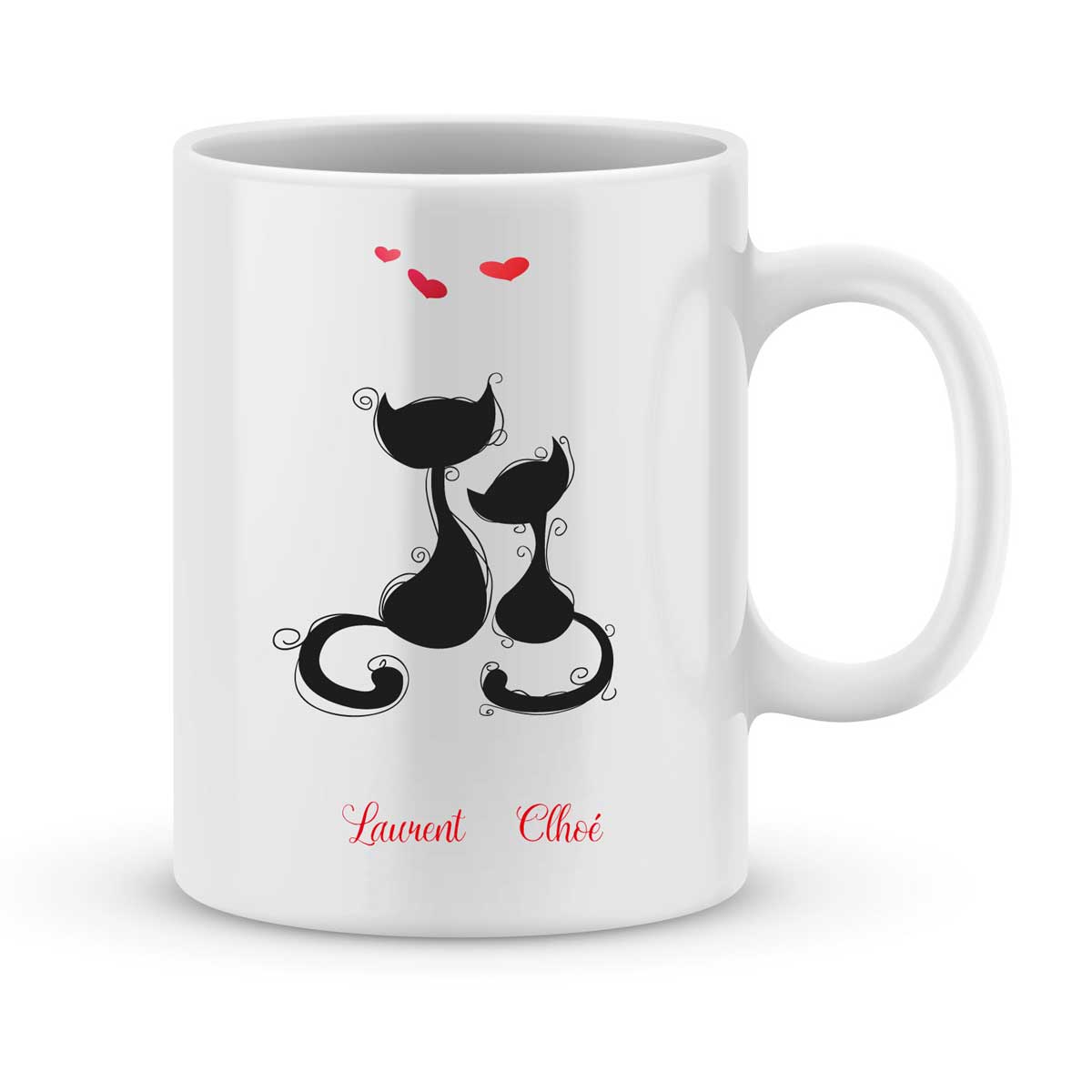 Mug En couple avec mon chat, Idée cadeau original