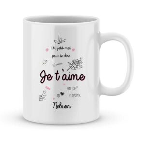 Mug personnalisé avec un prénom un petit mot