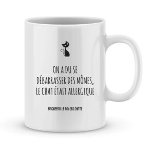 Mug personnalisé avec un prénom chat allergique