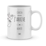 Mug personnalisé avec un prénom coucou mamie