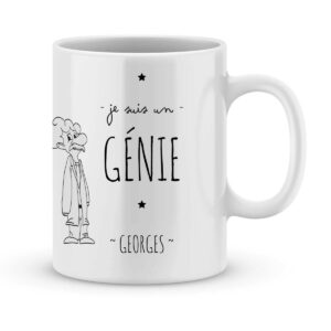 Mug personnalisé avec un prénom Je suis un génie