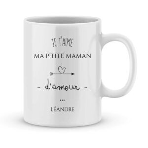 Mug personnalisé avec un prénom je t'aime maman