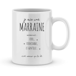 Mug personnalisé avec un prénom Marraine carrément cool