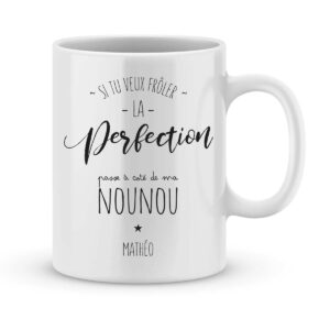 Mug personnalisé avec un prénom nounou parfaite