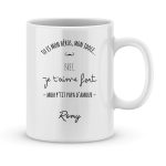 Mug personnalisé avec un prénom papa est mon héros