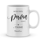 Mug personnalisé avec un prénom mon papa parfait à moi