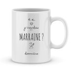 Mug personnalisé avec un prénom et si je t'appelais marraine