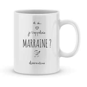 Mug personnalisé avec un prénom et si je t'appelais marraine