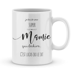 Mug personnalisé avec un prénom super mamie