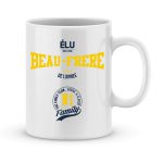 Mug personnalisé avec un prénom élu meilleur beau-frère