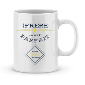 Mug personnalisé avec un prénom frère parfait