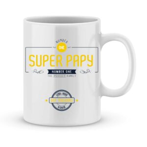 Mug personnalisé avec un prénom number one papy