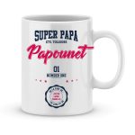 Mug personnalisé avec un prénom super papa