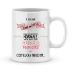 Mug personnalisé avec un prénom super maîtresse