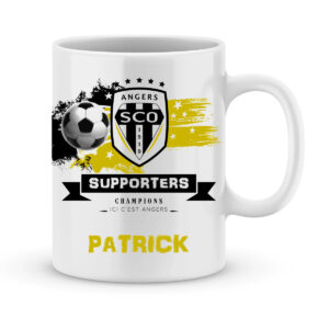 Mug personnalisé avec un prénom foot angers