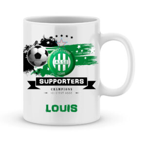 Mug personnalisé avec un prénom foot saint etienne