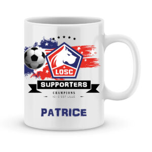 Mug personnalisé avec un prénom foot Lille