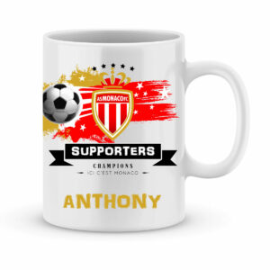 Mug personnalisé avec un prénom foot Monaco
