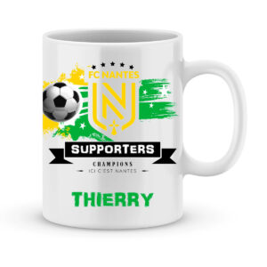 Mug personnalisé avec un prénom foot Nantes