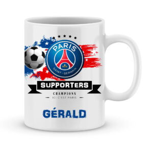 Mug personnalisé avec un prénom foot PSG