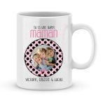 Mug personnalisé avec prénom et photo super maman