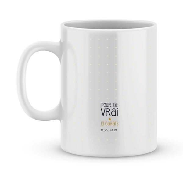 Mug personnalisé avec prénom et photo maman en or