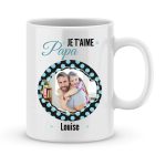 Mug personnalisé avec prénom et photo je t'aime papa