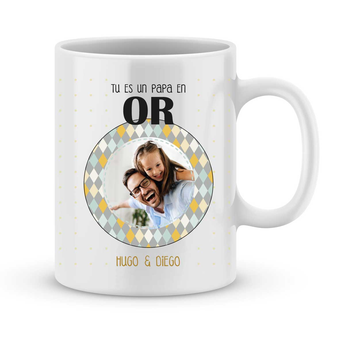 Tasse personnalisée Définition Papa avec photo