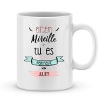 Mug personnalisé avec un prénom atsem tu es parfaite