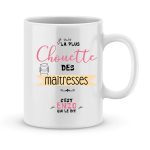 Mug personnalisé avec un prénom la plus chouette des maîtresses