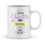 Mug personnalisé avec un prénom la plus chouette des nounous