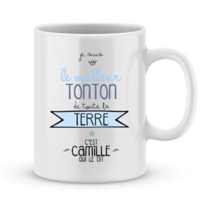 Mug personnalisé avec un prénom meilleur tonton de la terre