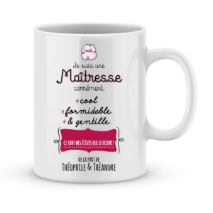 Mug personnalisé avec un prénom maîtresse carrément cool