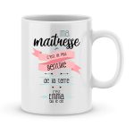 Mug personnalisé avec un prénom ma maîtresse est gentille