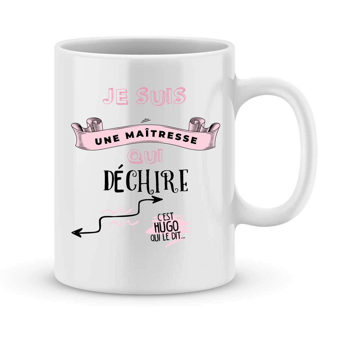 Mug Je suis un(e) prof de  qui déchire - Cadeau personnalisé