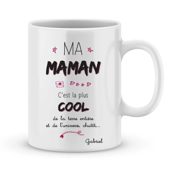 Mug personnalisé avec un prénom maman cool