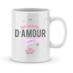 Mug personnalisé avec un prénom maman d'amour de ma vie