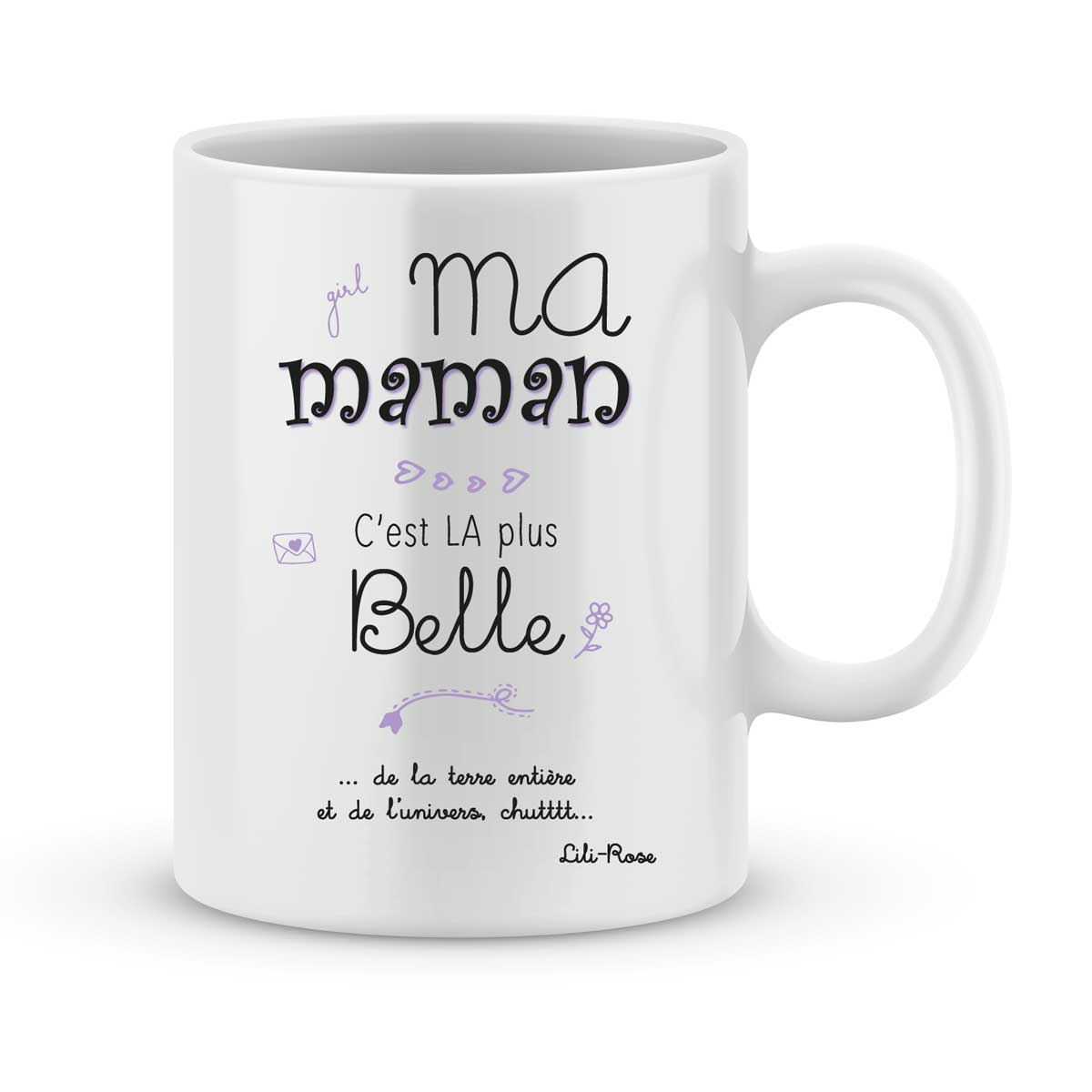 Mug personnalisé avec un prénom maman c'est la plus belle - Joli Mug