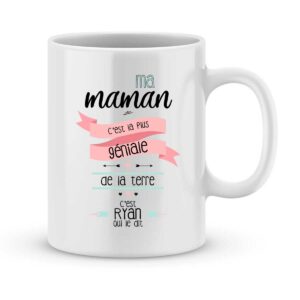 Mug personnalisé avec un prénom maman est géniale