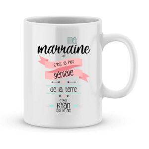 Mug personnalisé Marraine? Cadeau pour Marraine de la part de son filleul ( filleule) cadeau d'anniversaire, noël, naissance, baptême, pour faire  l'annonce, demande à la marraine de votre enfant Mug 64