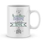 Mug personnalisé avec un prénom meilleur maître de la terre