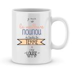 Mug personnalisé avec un prénom meilleure nounou de la terre