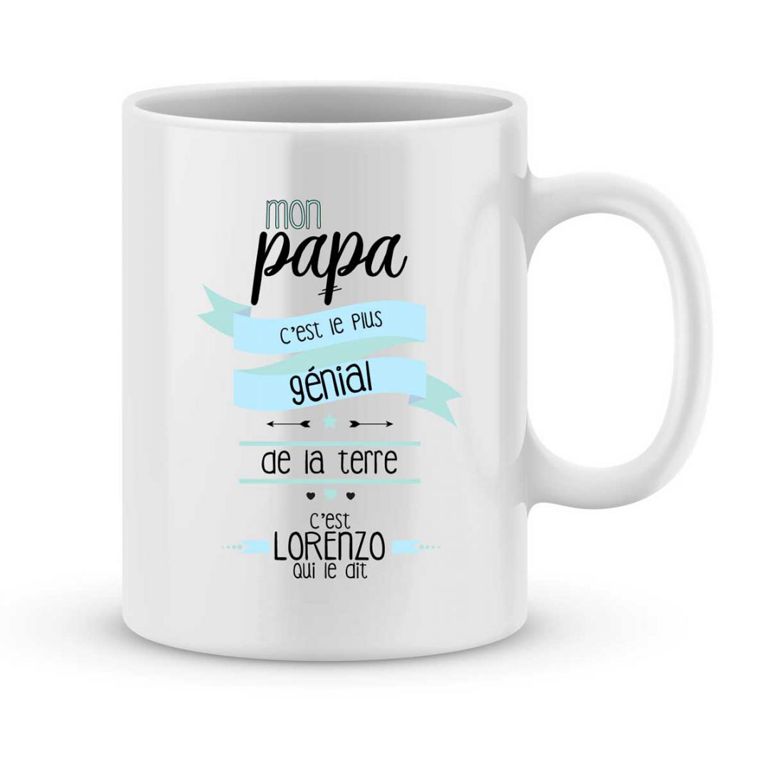 Mug Personnalisé Papa - Papa Papy Depuis - Avec Poings D Mug